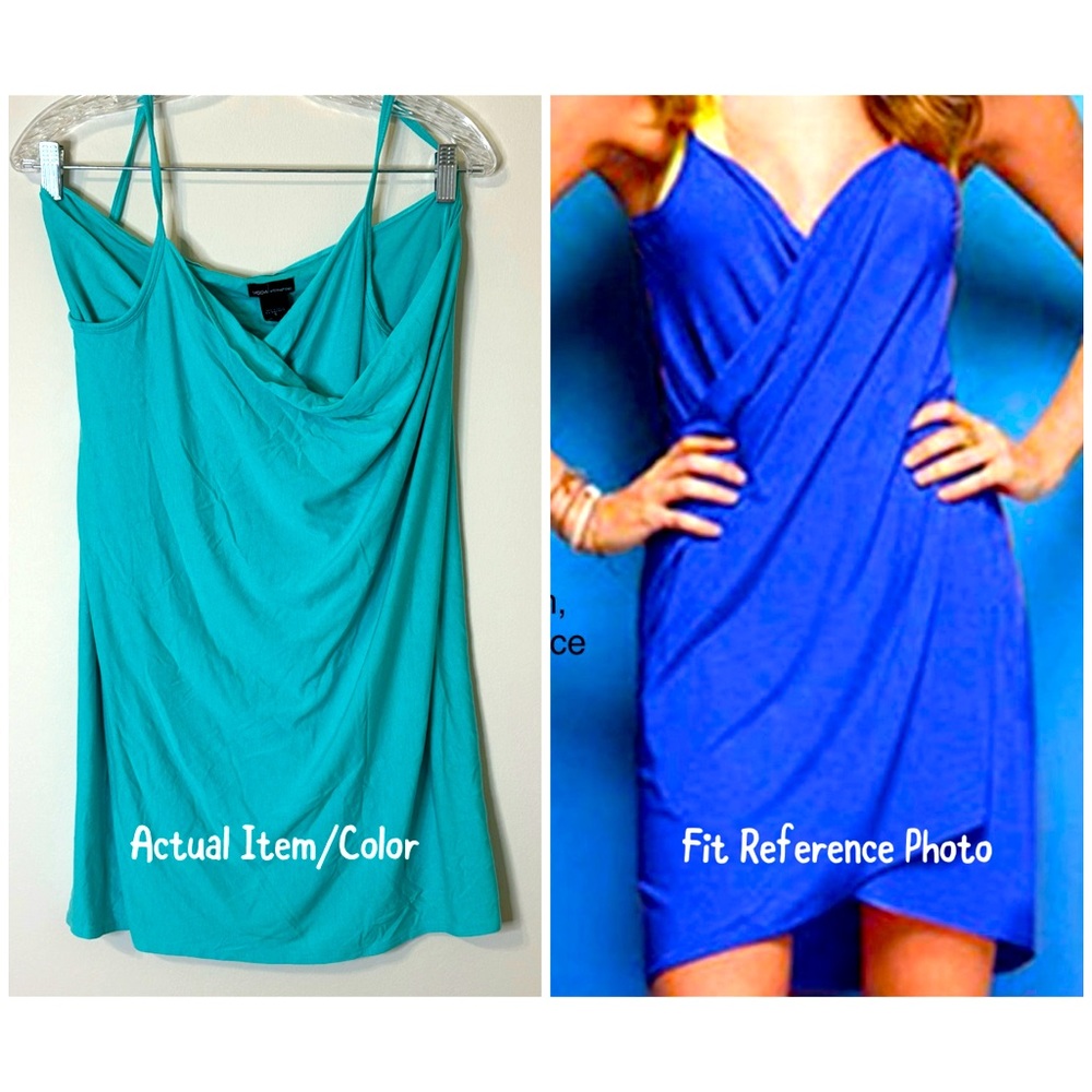 Moda International Seafoam Wrap Cover-Up Dress